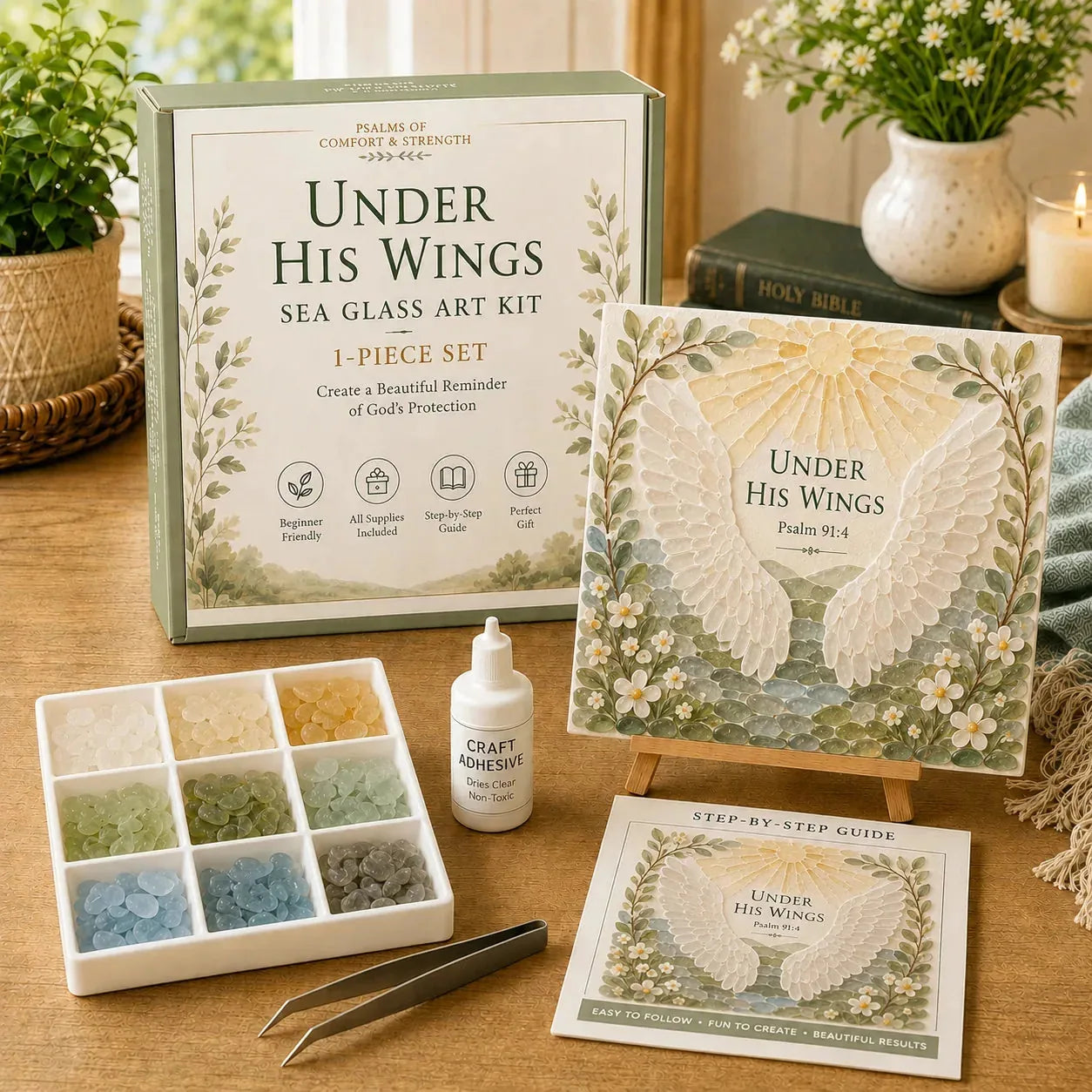 Psalms of Comfort and Strength Sea Glass Art Kit β product image 2
