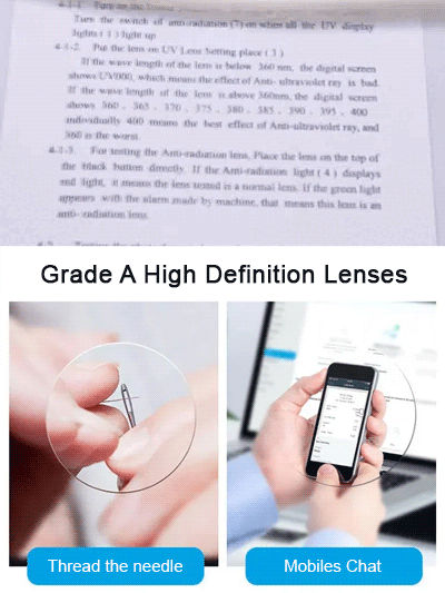 Diamond-cut frameless blue light blocking glasses