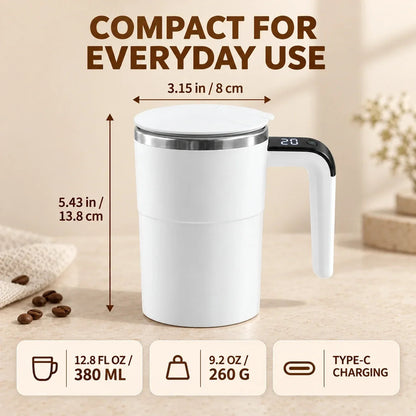 Rechargeable Self-Stirring Mug for Coffee and Everyday Drinks