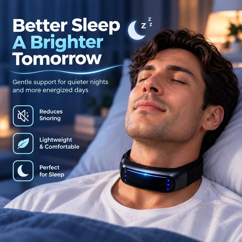 Wearable Neck Pulse Device for Bedtime Snoring Support
