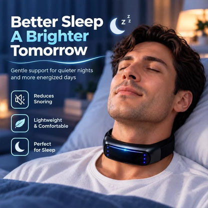 Wearable Neck Pulse Device for Bedtime Snoring Support