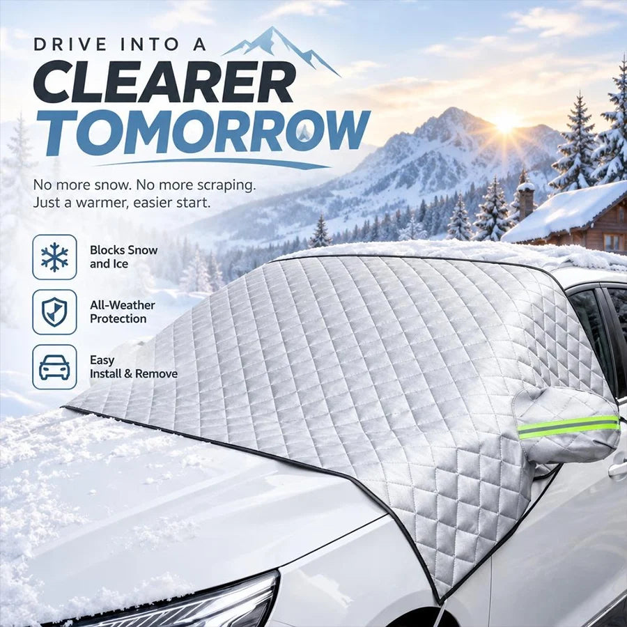 Thick Windshield Snow and Frost Cover for Winter Parking