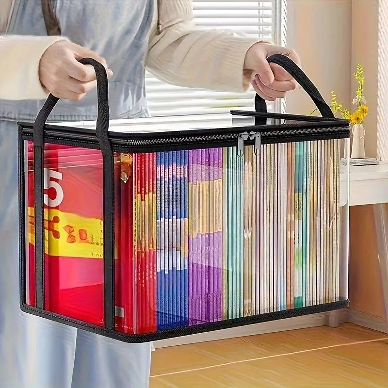 3pcs Heavy-Duty Transparent Storage Boxes with Flip-Top Lid