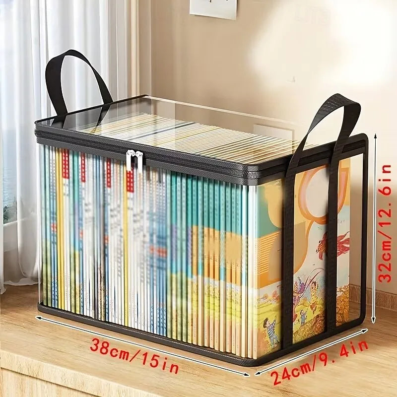 3pcs Heavy-Duty Transparent Storage Boxes with Flip-Top Lid