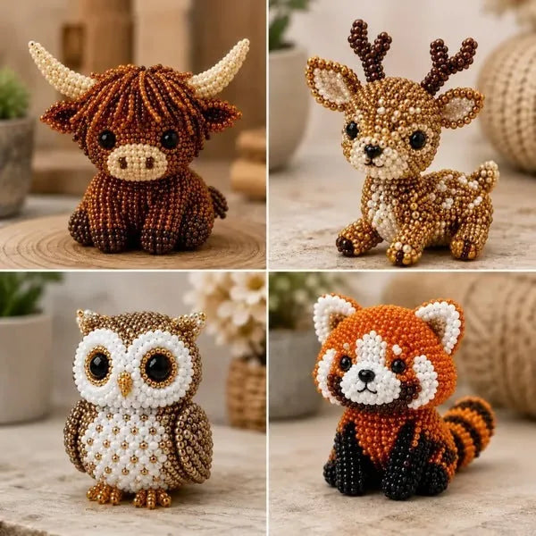 🧵✨ Mini 3D Beaded Animal DIY Kit
