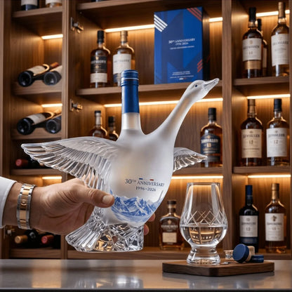 ✨30th Anniversary Limited-Time Offer Glass Craft Anniversary 3D Sculpted Vodka Bottle🥰