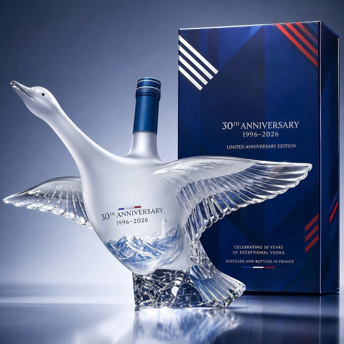✨30th Anniversary Limited-Time Offer Glass Craft Anniversary 3D Sculpted Vodka Bottle🥰