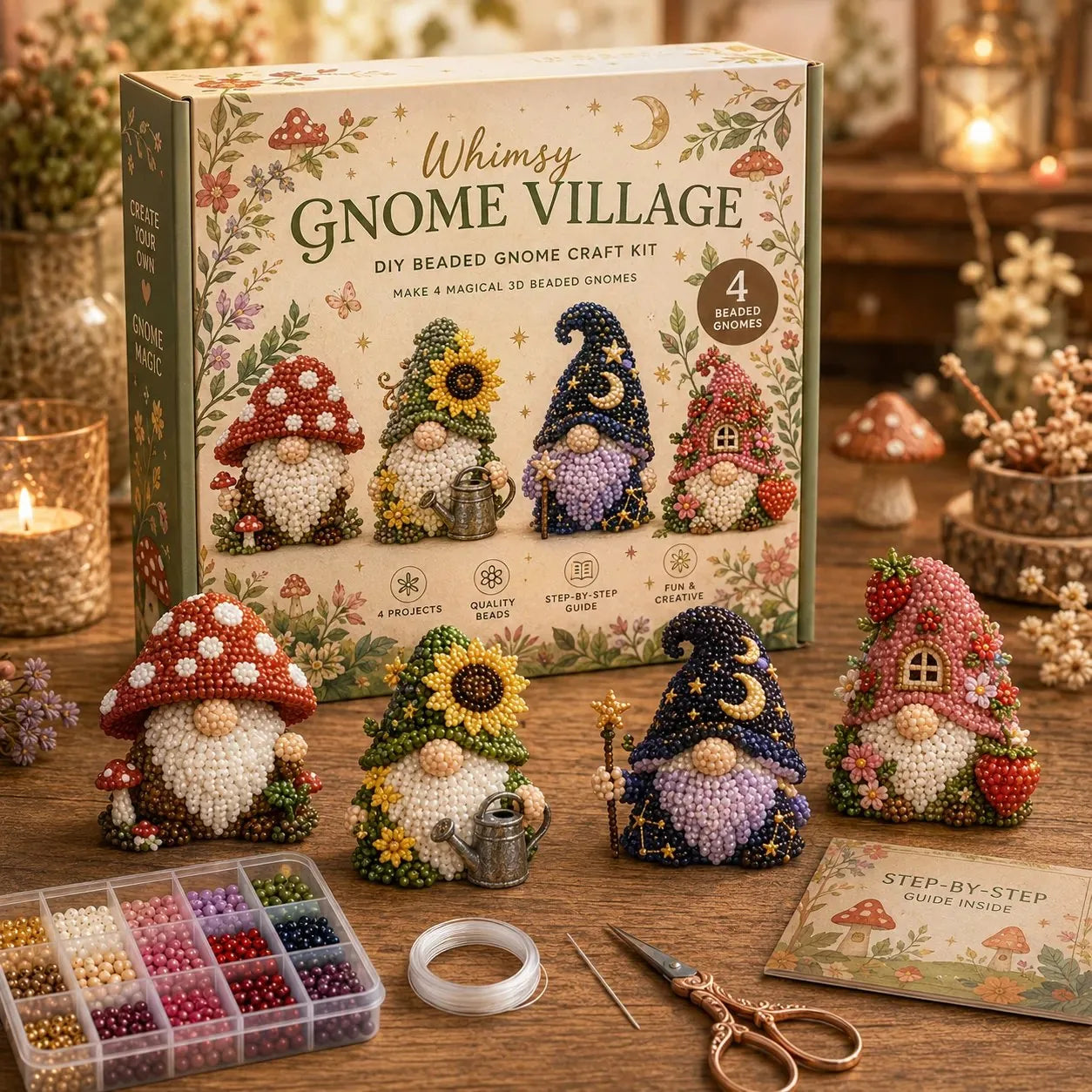🧵✨ Mini 3D Beaded Animal DIY Kit
