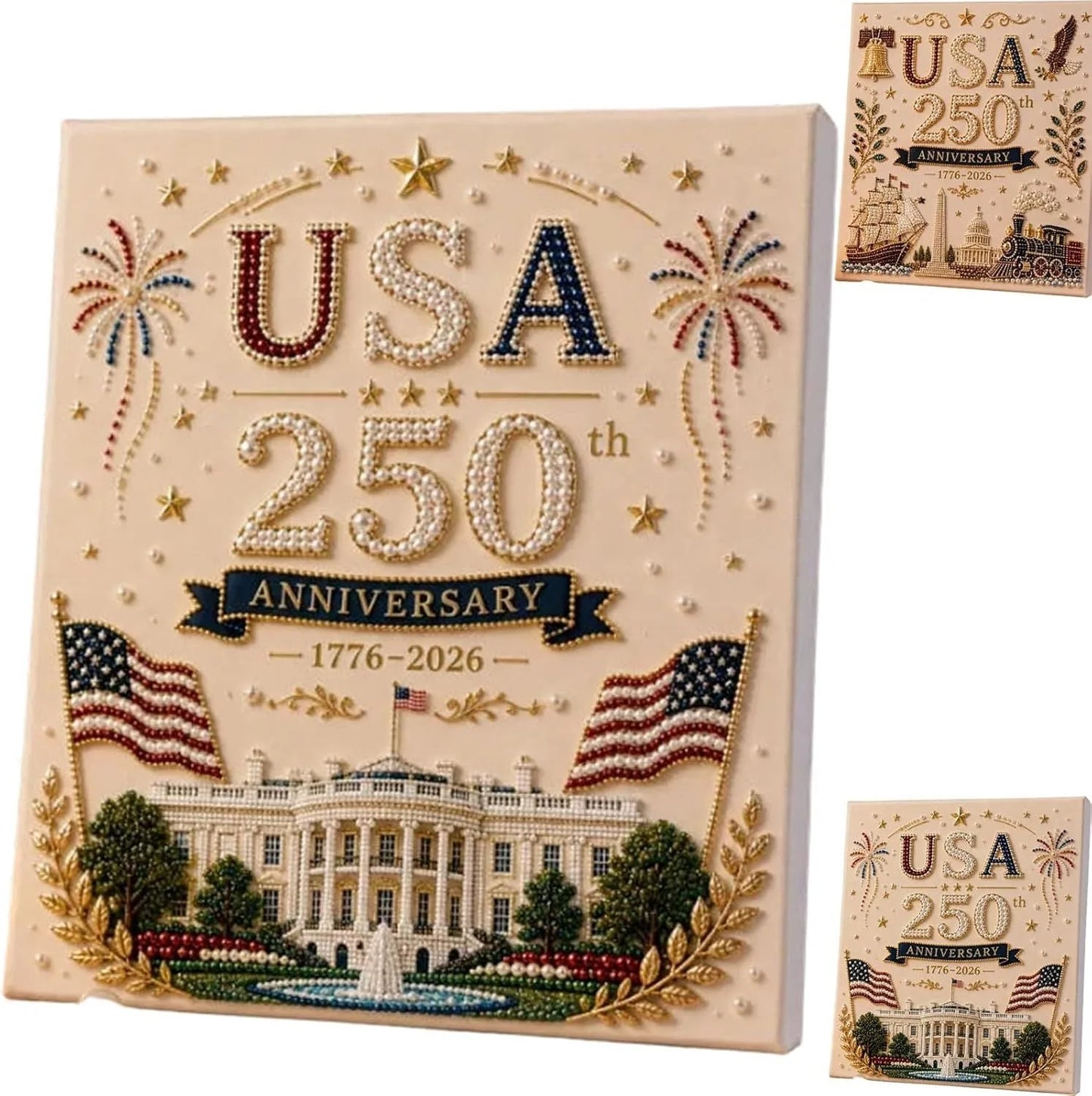 🔥LAST DAY 50% OFF - 🇺🇸 USA 250th Anniversary DIY Pearl Painting Kit ✨❤️‍🔥