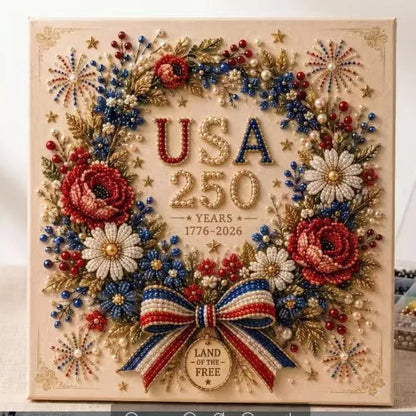 🔥LAST DAY 50% OFF - 🇺🇸 USA 250th Anniversary DIY Pearl Painting Kit ✨❤️‍🔥