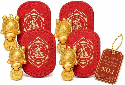 Gold Turtle Coin Wallet Charm – 2 Pack - image 1
