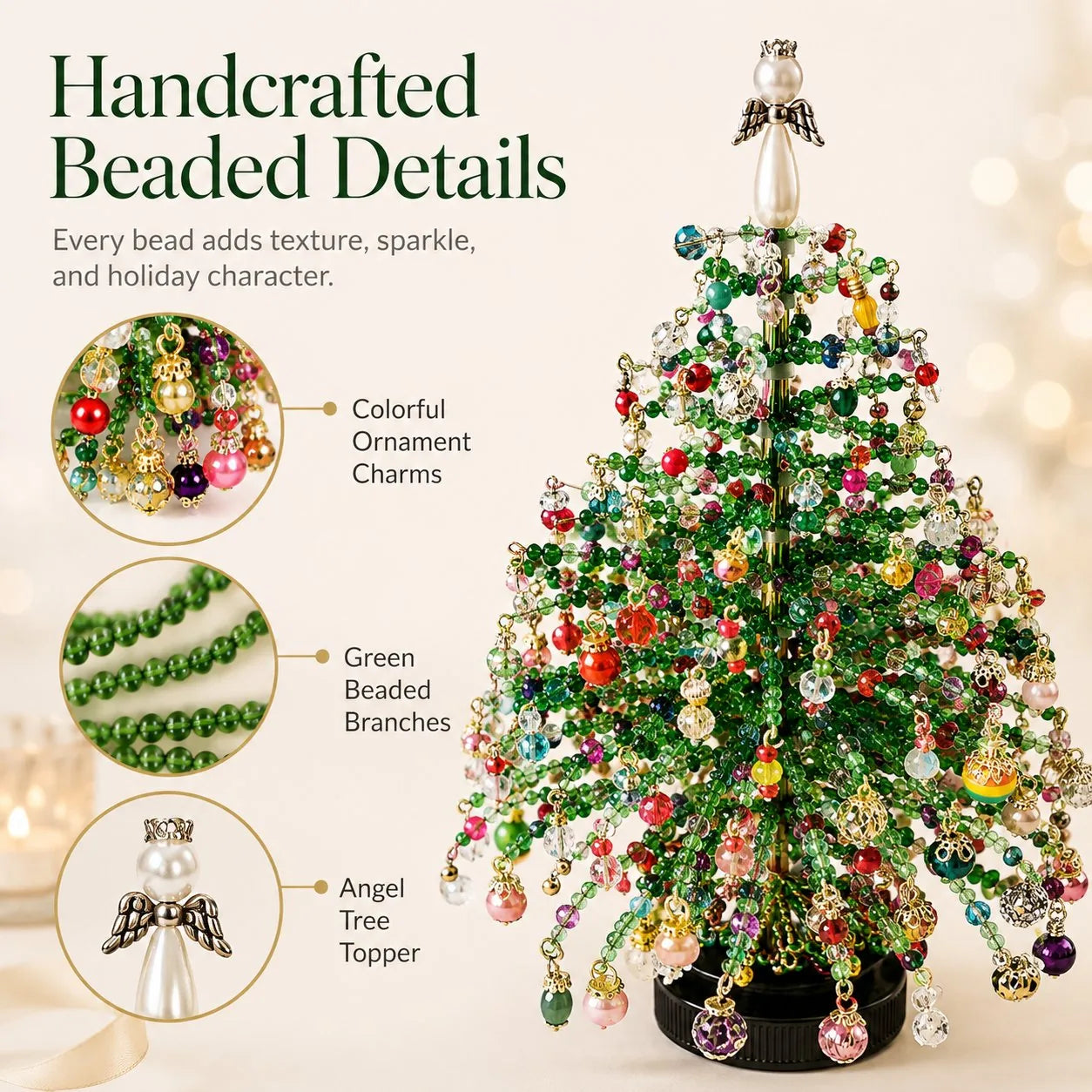 DIY Beaded Holiday Tree Craft Kit