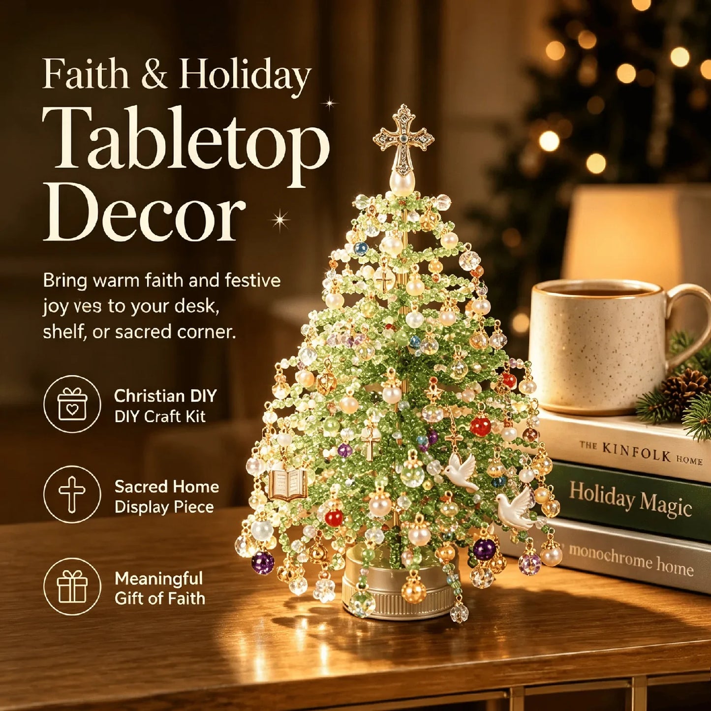 DIY Beaded Holiday Tree Craft Kit