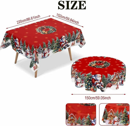 Vintage Christmas Holiday Tablecloth