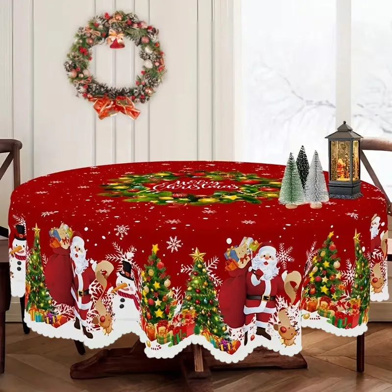 Vintage Christmas Holiday Tablecloth