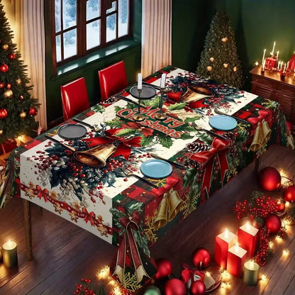 Vintage Christmas Holiday Tablecloth