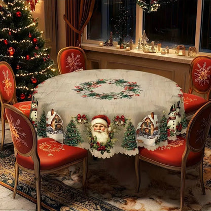 Vintage Christmas Holiday Tablecloth