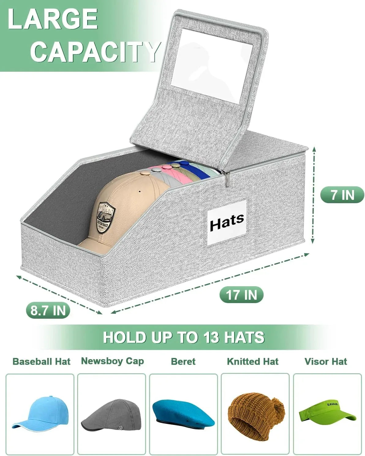 Hat Organzier for Baseball Caps