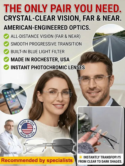 Ditch the extra pairs: Real-time. auto-focus smart glasses that adapt to your vision instantly.