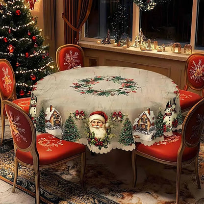 Vintage Christmas Holiday Tablecloth