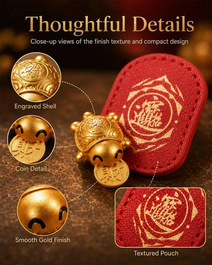 Gold Turtle Coin Wallet Charm – 2 Pack - image 5