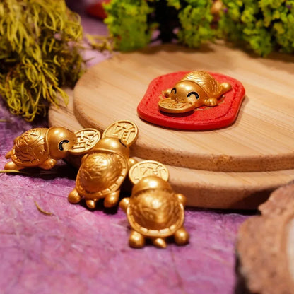 Gold Turtle Coin Wallet Charm – 2 Pack