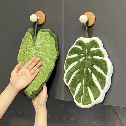 Botanical Leaf Microfiber Hand Towel 6 Pack