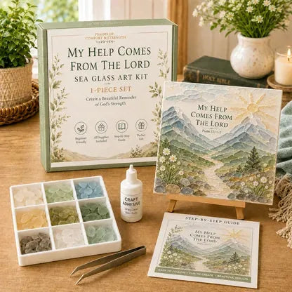 Psalms of Comfort and Strength Sea Glass Art Kit