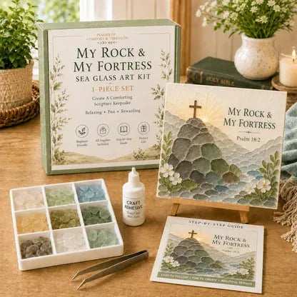Psalms of Comfort and Strength Sea Glass Art Kit