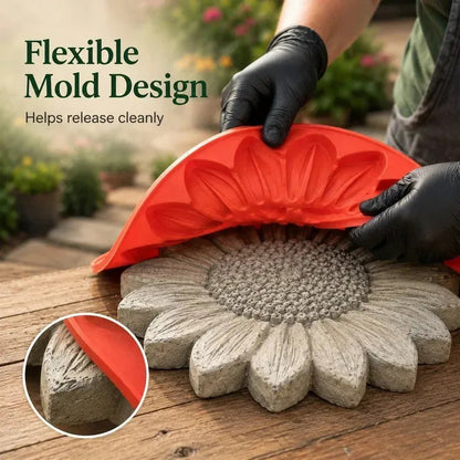 Sunflower Garden Stepping Stone Silicone Mold