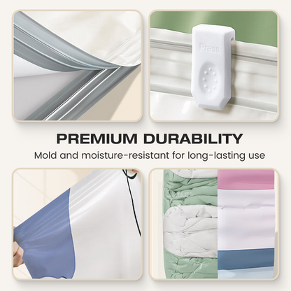 No-Pump Vacuum Storage Bags – 4-Piece Set