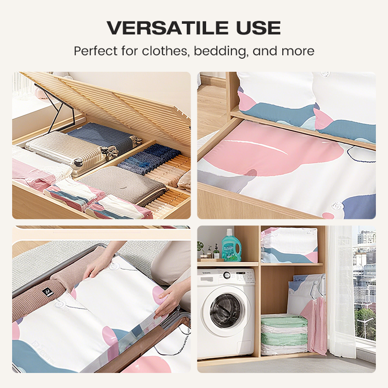 No-Pump Vacuum Storage Bags – 4-Piece Set
