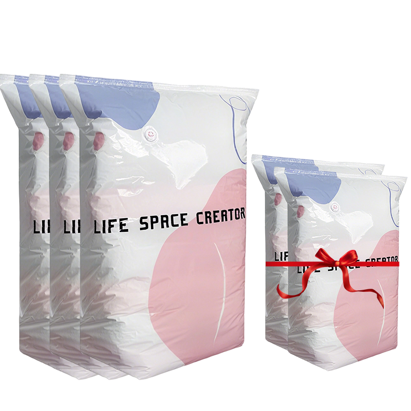 No-Pump Vacuum Storage Bags – 4-Piece Set