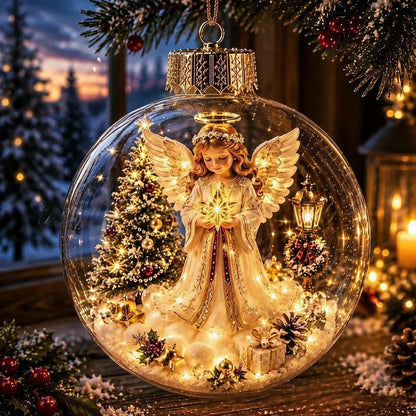 Lighted Christmas Diorama Globe Ornament
