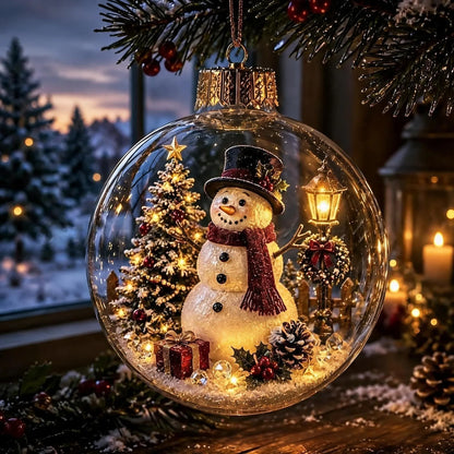 Lighted Christmas Diorama Globe Ornament