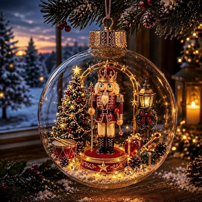 Lighted Christmas Diorama Globe Ornament