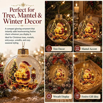Lighted Christmas Diorama Globe Ornament – product image 3