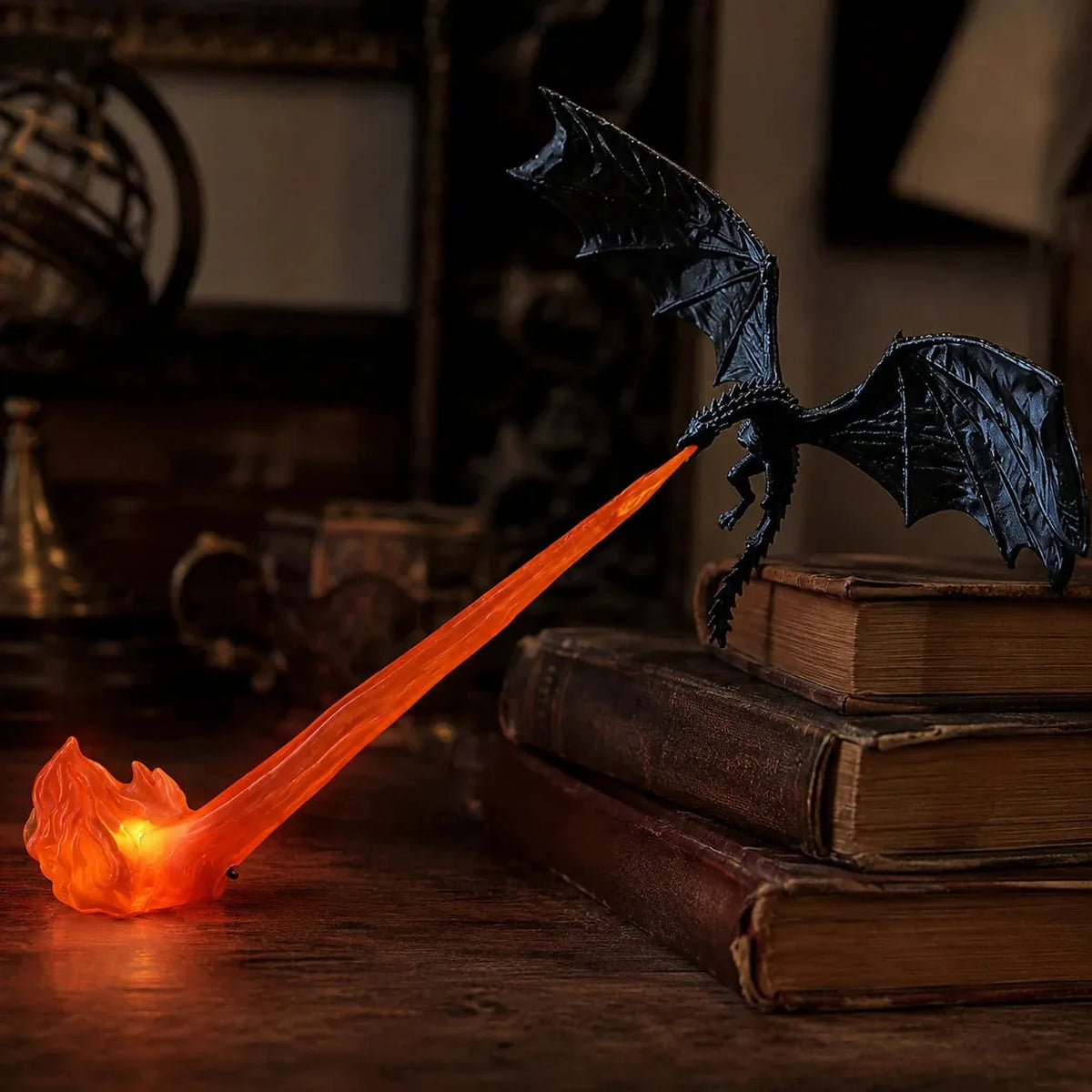 Lighted Dragon Book Nook Corner Figurine – product image 3