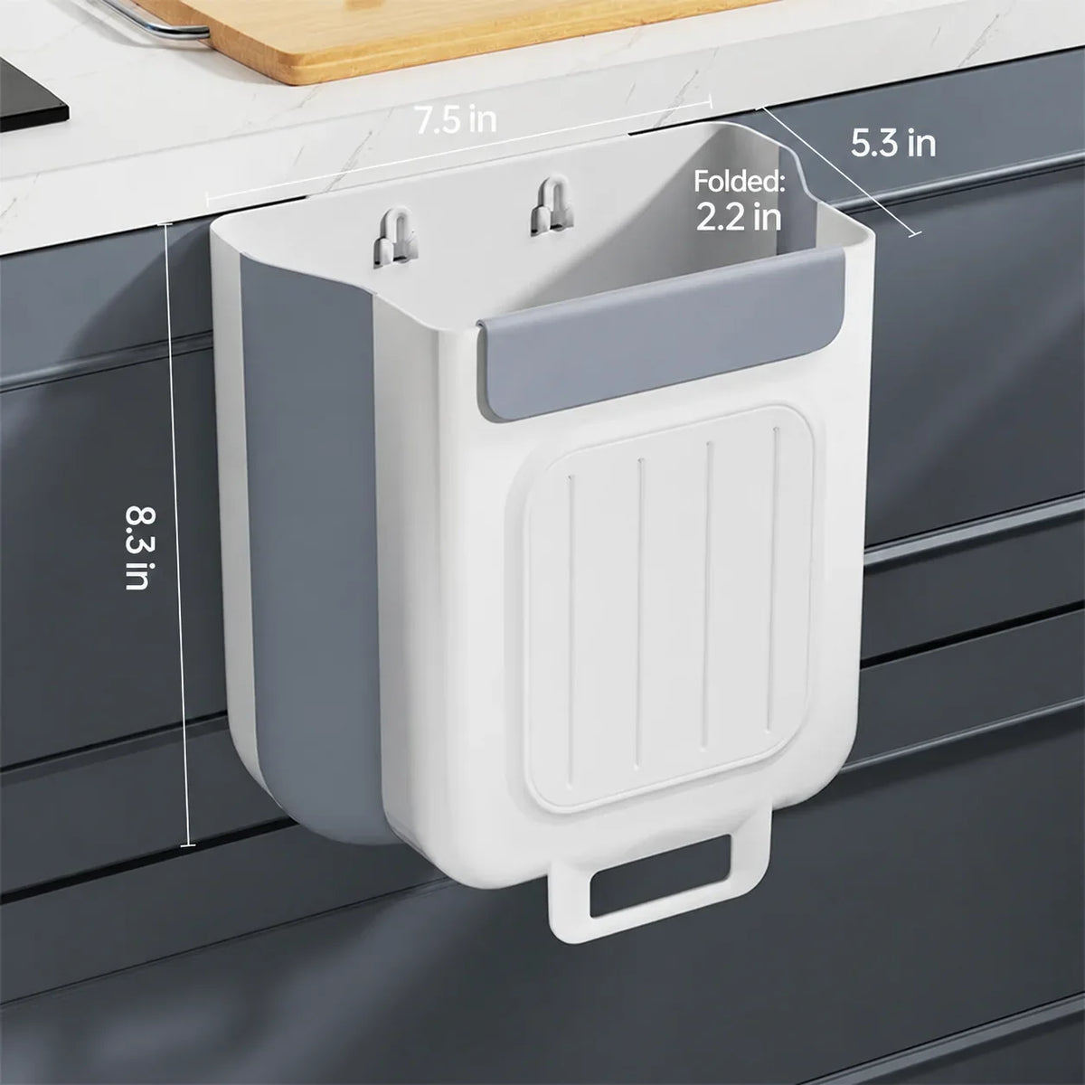 Foldable Hanging Kitchen Trash Bin for Cabinet Doors – image 13