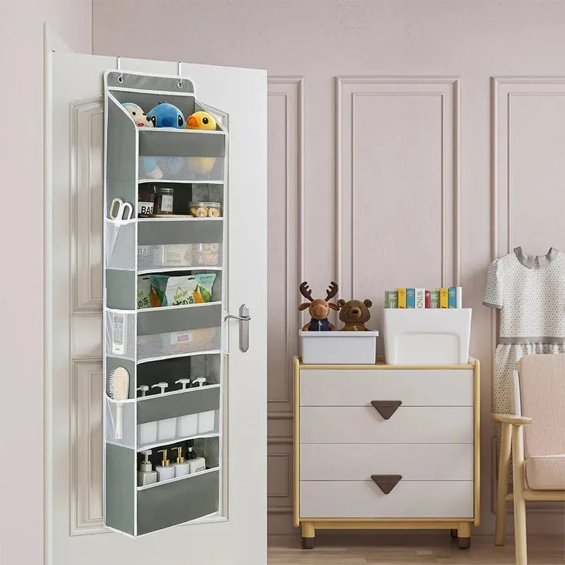 Five-Tier Hanging Closet Organizer in Beige or Gray – image 1