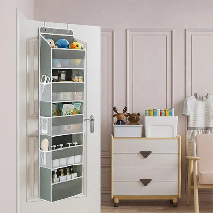 Five-Tier Hanging Closet Organizer in Beige or Gray – image 1