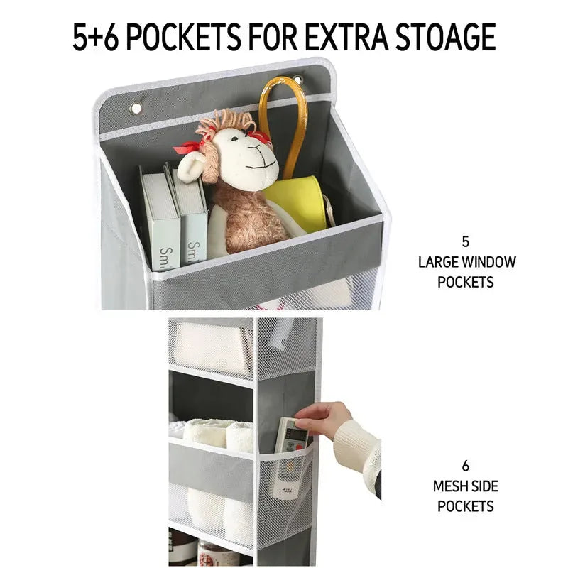 Five-Tier Hanging Closet Organizer in Beige or Gray – image 3