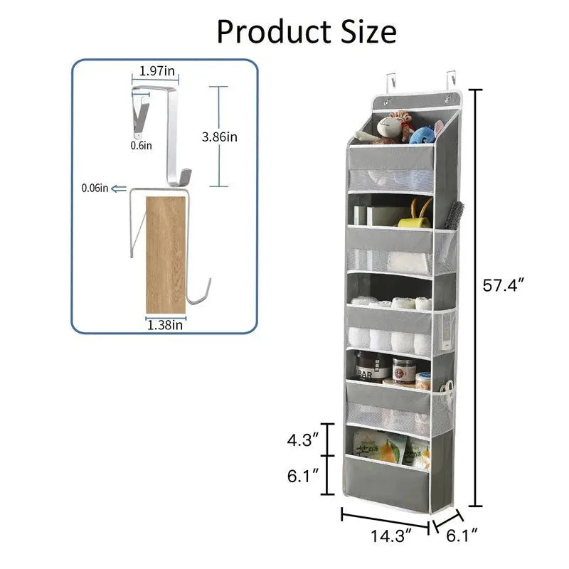 Five-Tier Hanging Closet Organizer in Beige or Gray – image 5